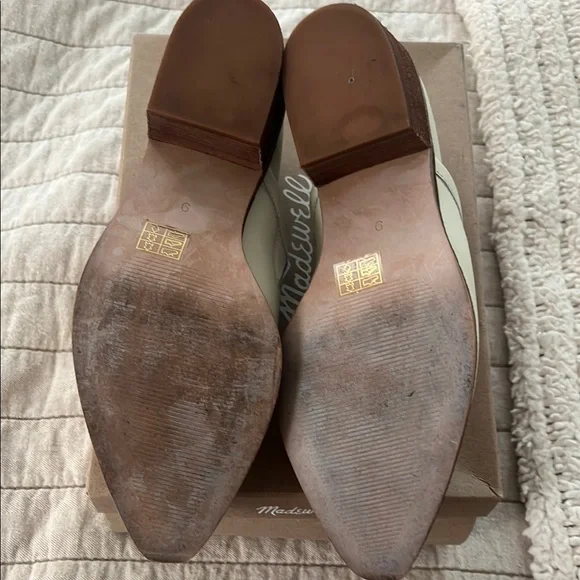 Madewell Cream Leather Flats - Picture 2 of 3
